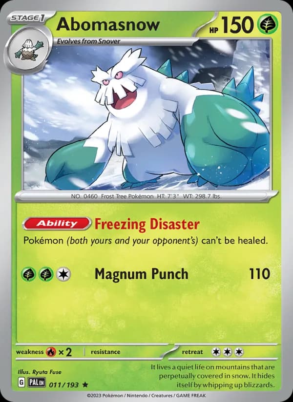 Abomasnow — Paldea Evolved, Rare