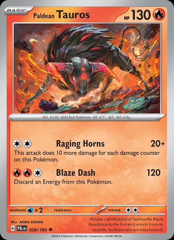 Paldean Tauros — Paldea Evolved, Uncommon