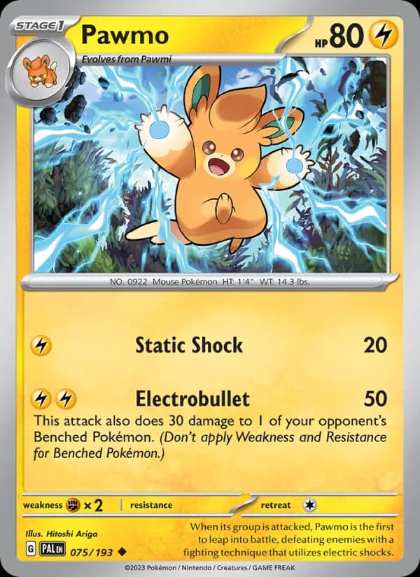 Pawmo — Paldea Evolved, Uncommon