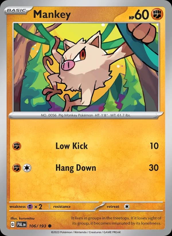Mankey — Paldea Evolved, Common