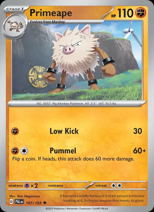 Primeape — Paldea Evolved, Uncommon