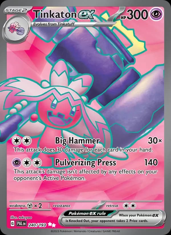Tinkaton ex — Paldea Evolved, Ultra Rare