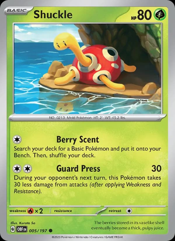 Shuckle — Obsidian Flames, Common