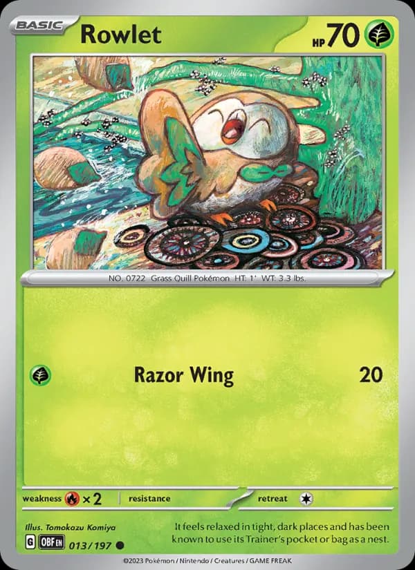 Rowlet — Obsidian Flames, Common