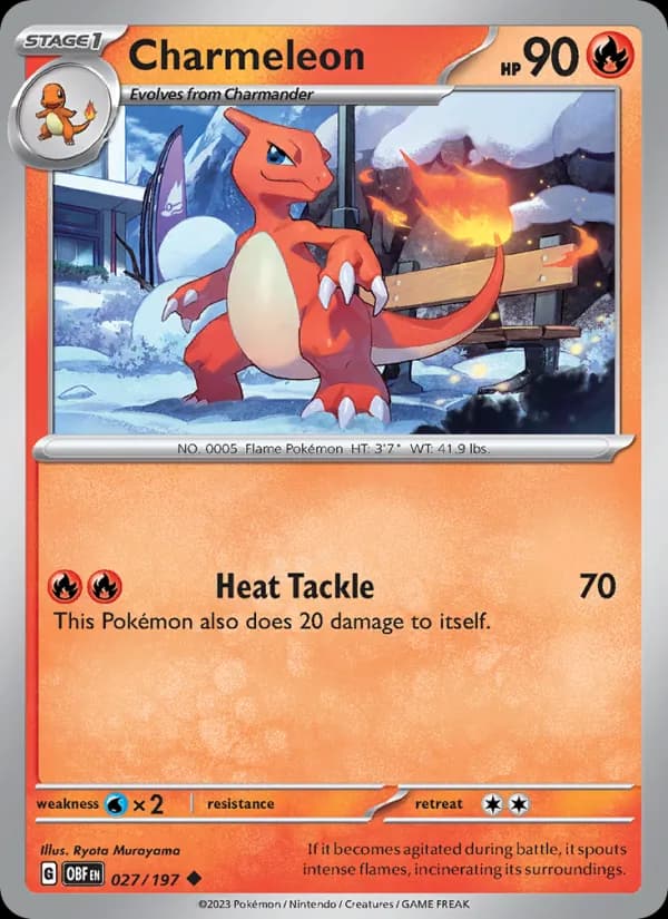 Charmeleon — Obsidian Flames, Uncommon
