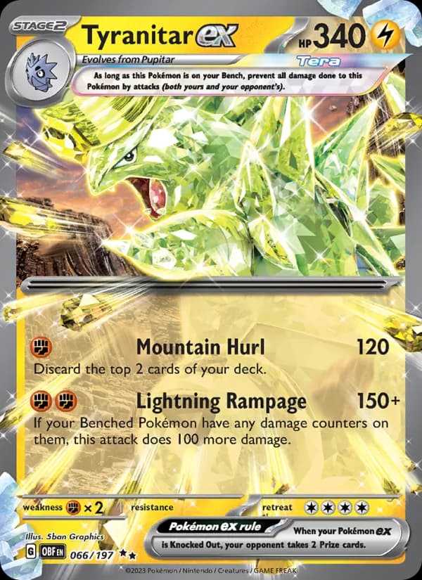 Tyranitar ex — Obsidian Flames, Double rare