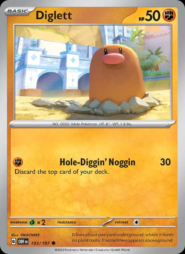 Diglett — Obsidian Flames, Common