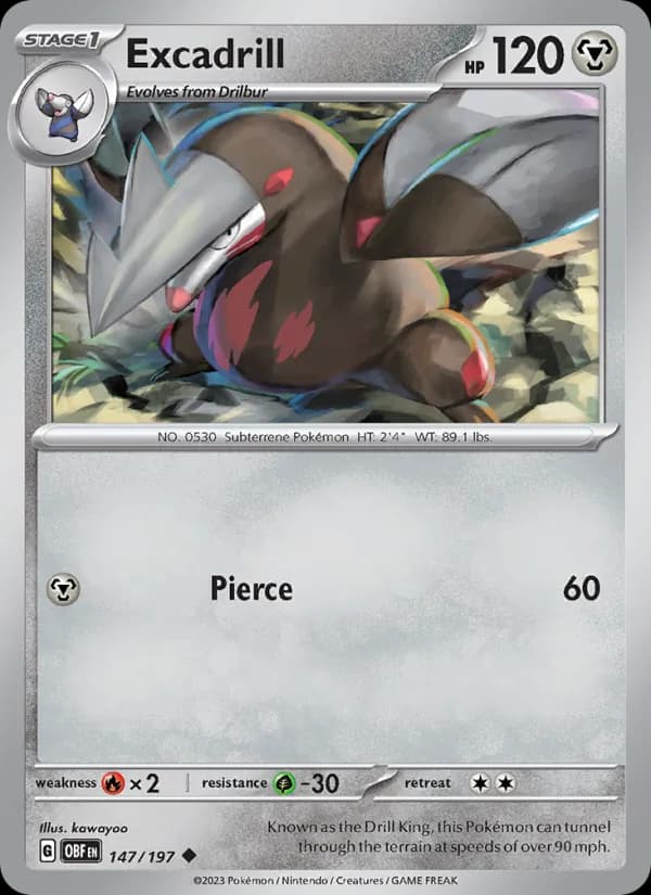 Excadrill — Obsidian Flames, Uncommon
