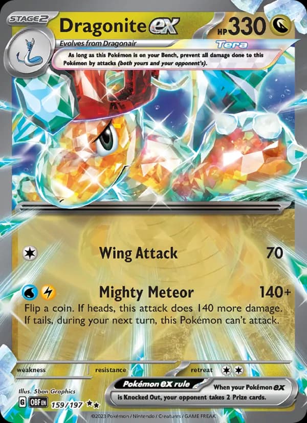 Dragonite ex — Obsidian Flames, Double rare