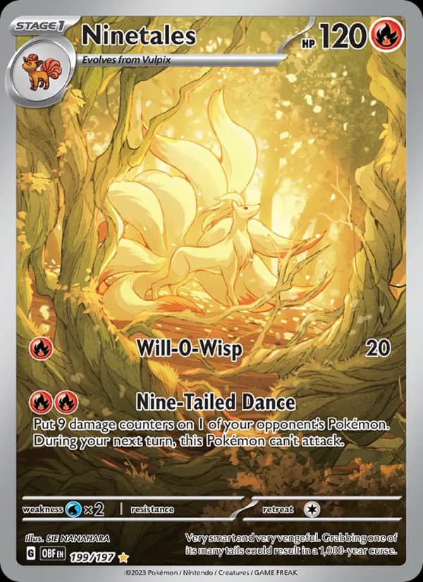 Ninetales — Obsidian Flames, Illustration rare