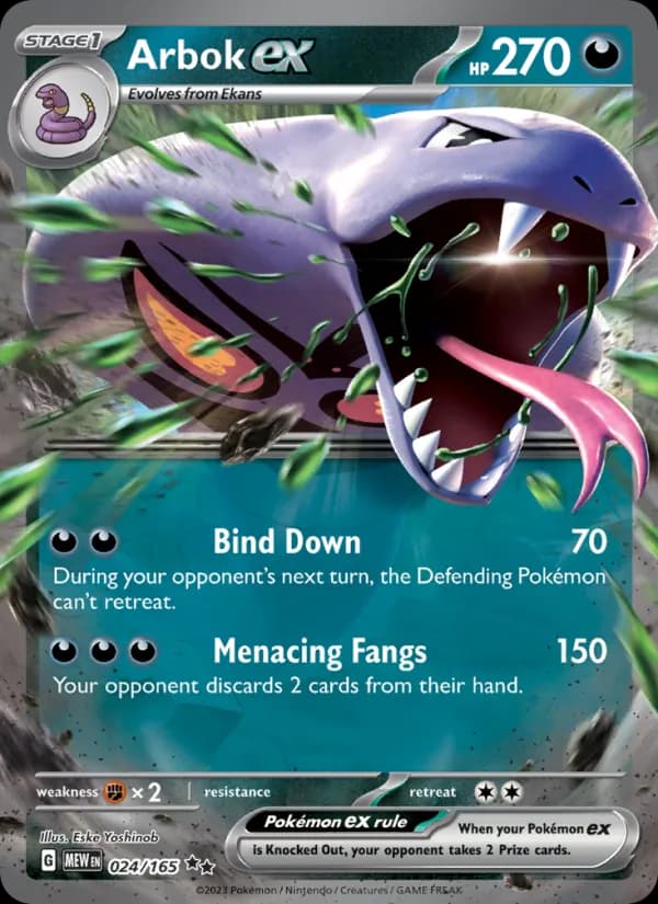 Arbok ex — 151, Double rare