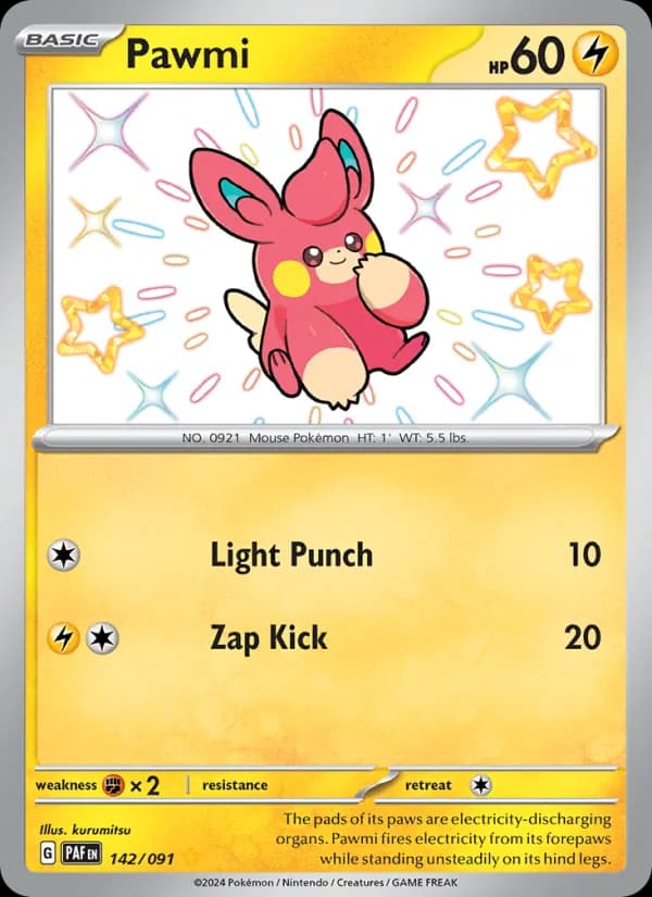 Pawmi — Paldean Fates, Shiny rare