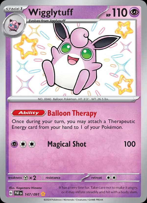Wigglytuff — Paldean Fates, Shiny rare