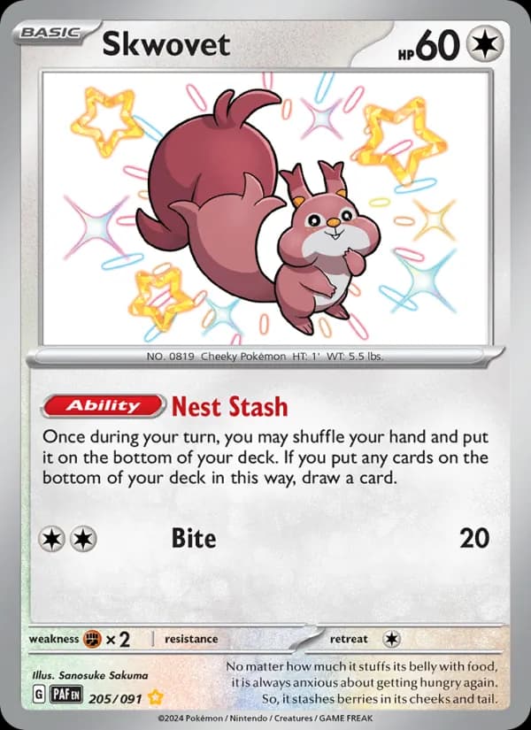 Skwovet — Paldean Fates, Shiny rare