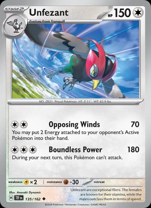 Unfezant — Temporal Forces, Uncommon