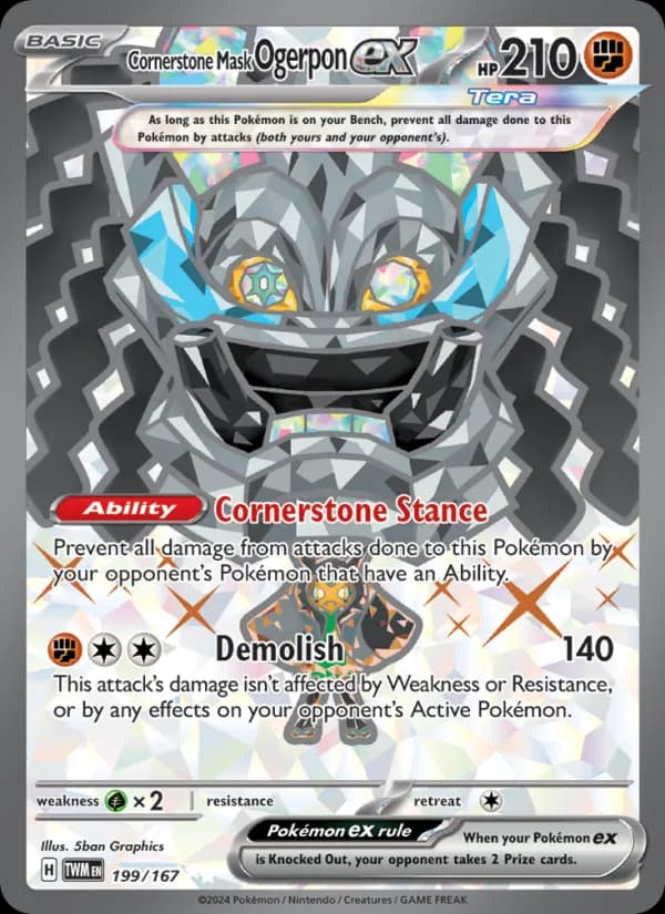 Cornerstone Mask Ogerpon ex — Twilight Masquerade, Ultra Rare