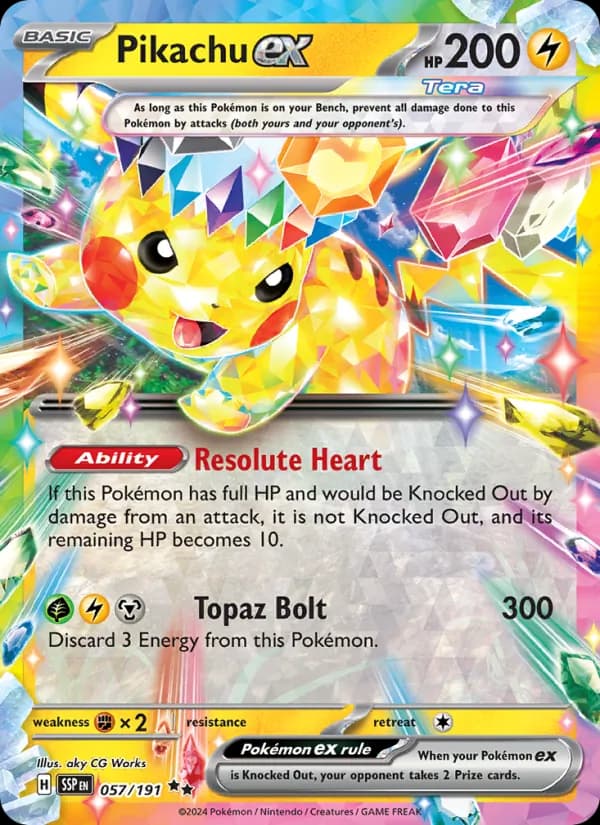 Pikachu ex — Surging Sparks, Double rare