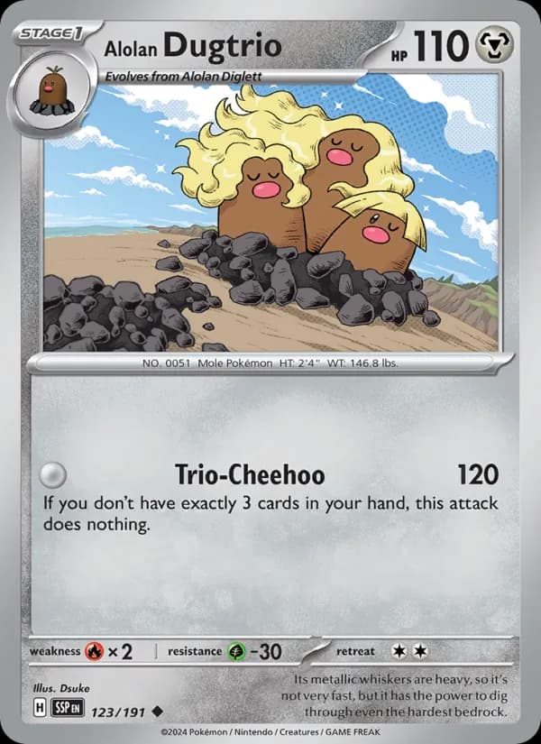 Alolan Dugtrio — Surging Sparks, Uncommon