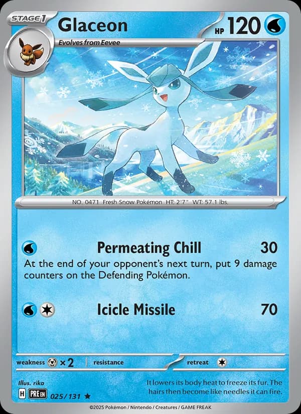 Glaceon — Prismatic Evolutions, Rare