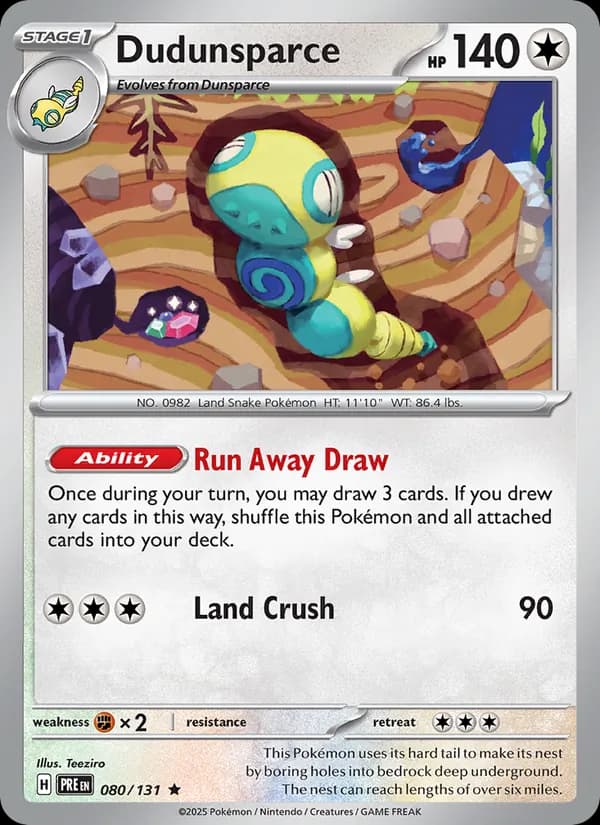 Dudunsparce — Prismatic Evolutions, Rare