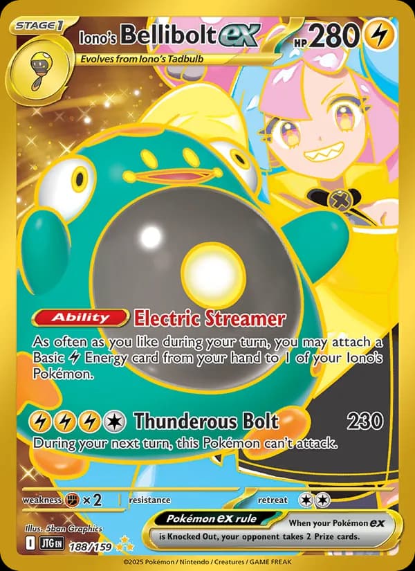 Iono's Bellibolt ex — Journey Together, Hyper rare