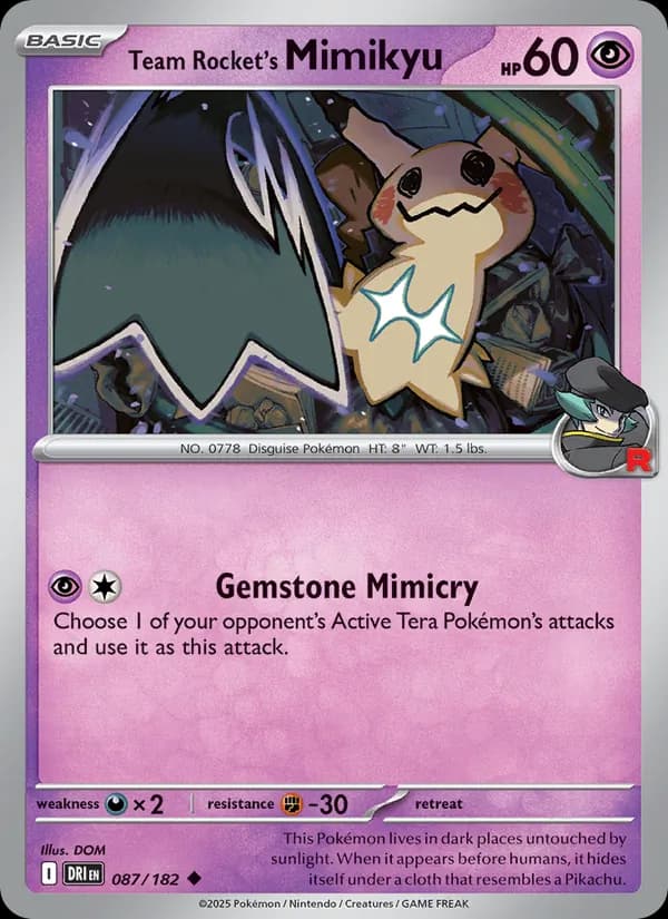 Team Rocket's Mimikyu — Destined Rivals, Uncommon