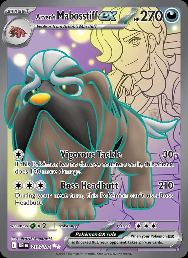 Arven's Mabosstiff ex — Destined Rivals, Ultra Rare