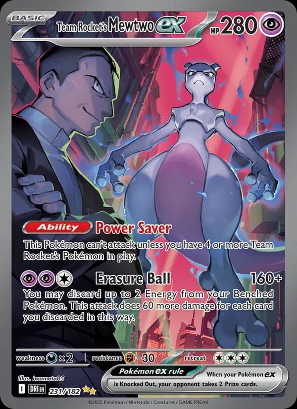 Team Rocket's Mewtwo ex — Destined Rivals, Special illustration rare