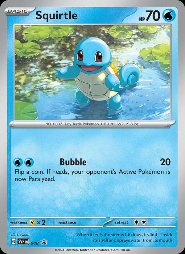 Squirtle — SVP Black Star Promos, None