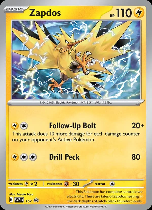 Zapdos — SVP Black Star Promos, None