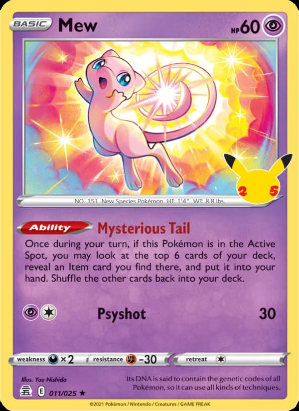 Mew — Celebrations, Holo Rare