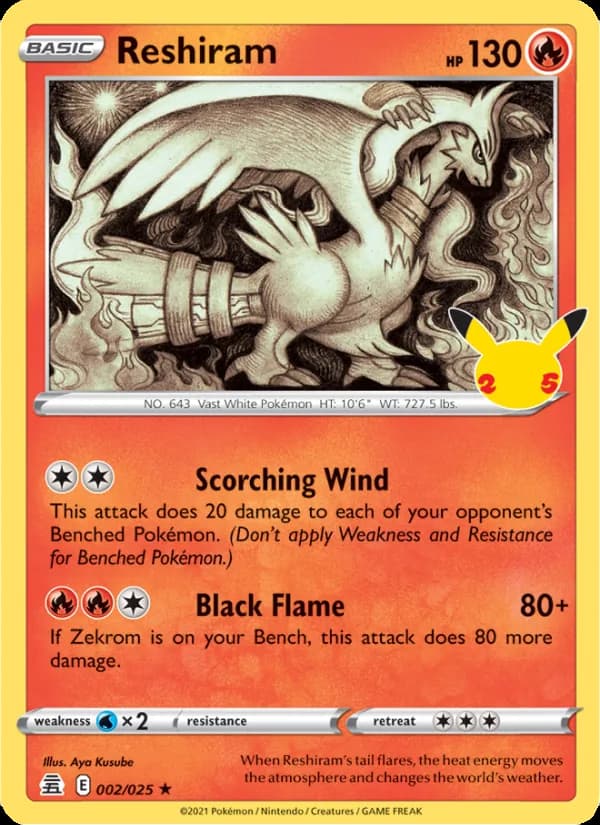 Reshiram — Celebrations, Rare