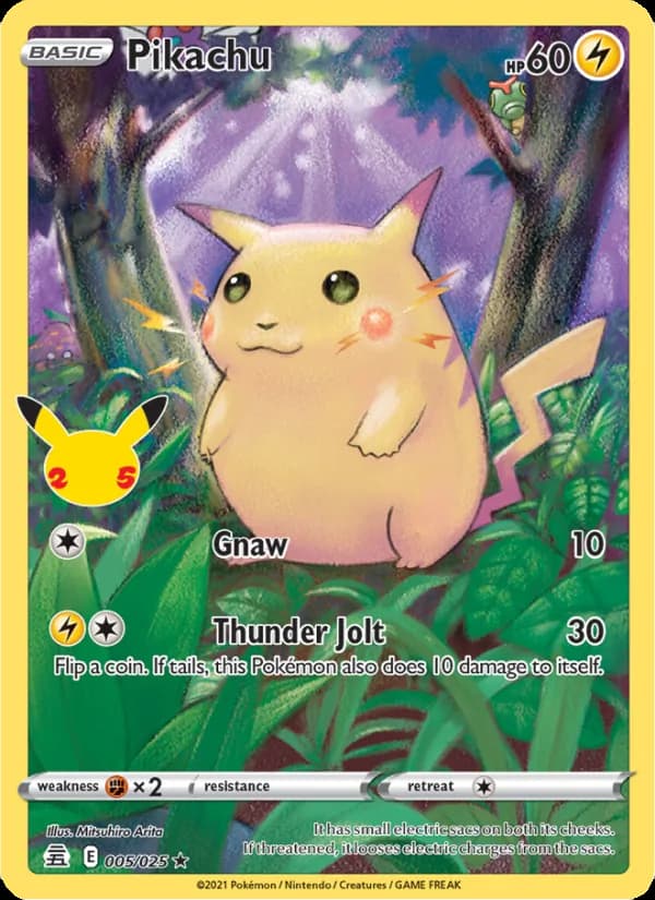 Pikachu — Celebrations, Holo Rare