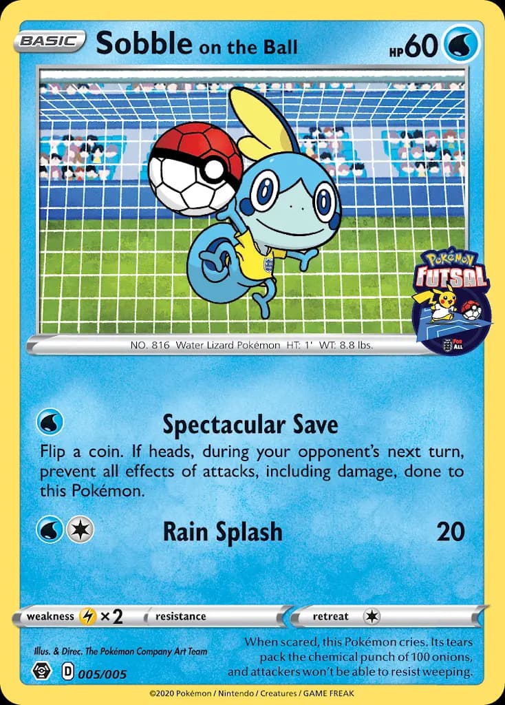 Sobble on the Ball — Pokémon Futsal 2020, None