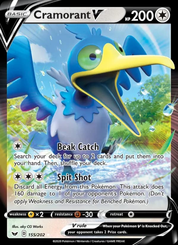 Cramorant V — Sword & Shield, Holo Rare V