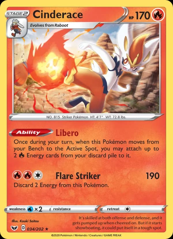 Cinderace — Sword & Shield, Holo Rare VMAX