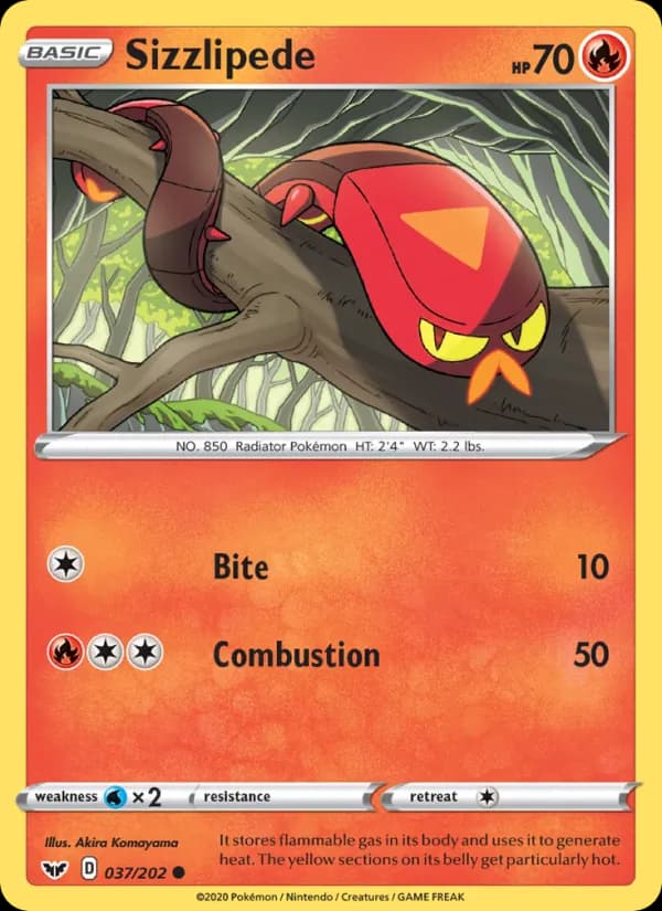 Sizzlipede — Sword & Shield, Common