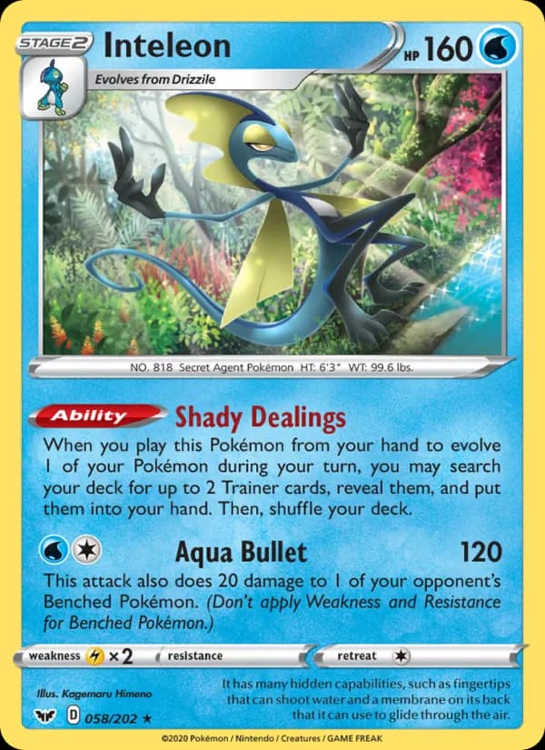 Inteleon — Sword & Shield, Holo Rare