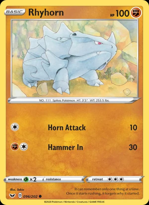 Rhyhorn — Sword & Shield, Common
