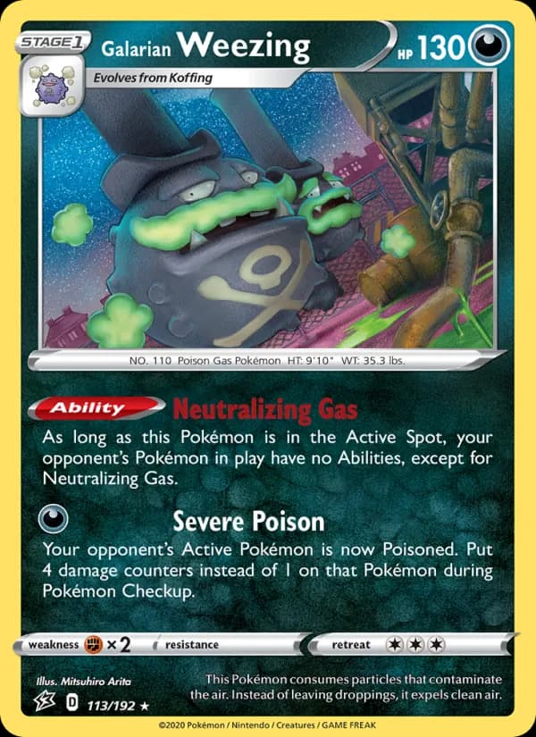 Galarian Weezing — Rebel Clash, Holo Rare