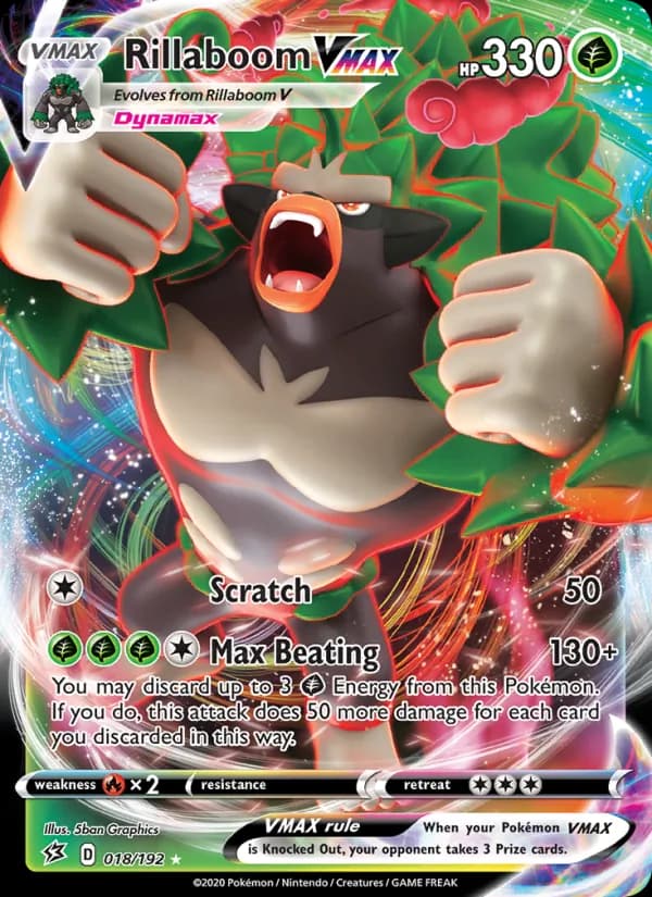Rillaboom VMAX — Rebel Clash, Holo Rare VMAX