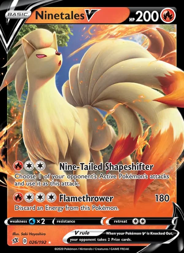 Ninetales V — Rebel Clash, Holo Rare V