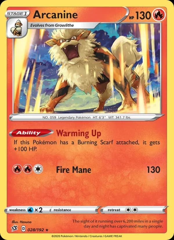 Arcanine — Rebel Clash, Rare