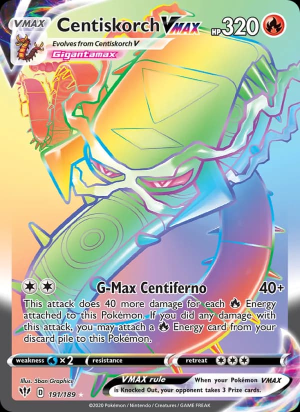 Centiskorch VMAX — Darkness Ablaze, Secret Rare