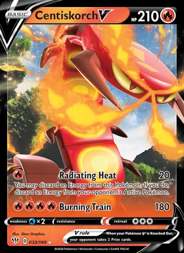 Centiskorch V — Darkness Ablaze, Holo Rare V
