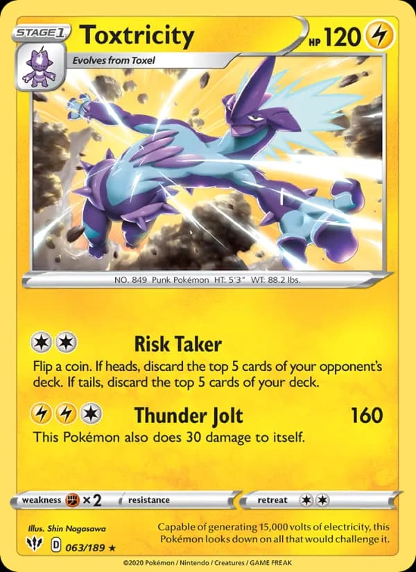 Toxtricity — Darkness Ablaze, Holo Rare