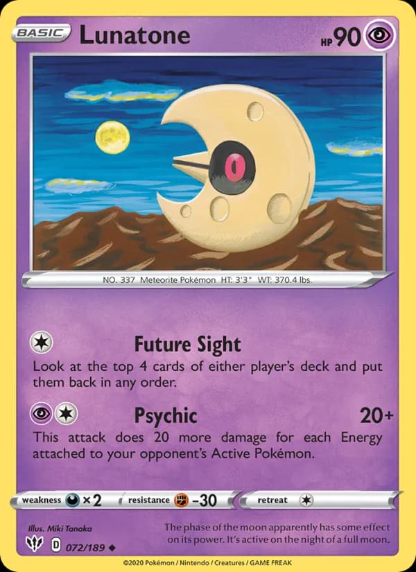 Lunatone — Darkness Ablaze, Uncommon