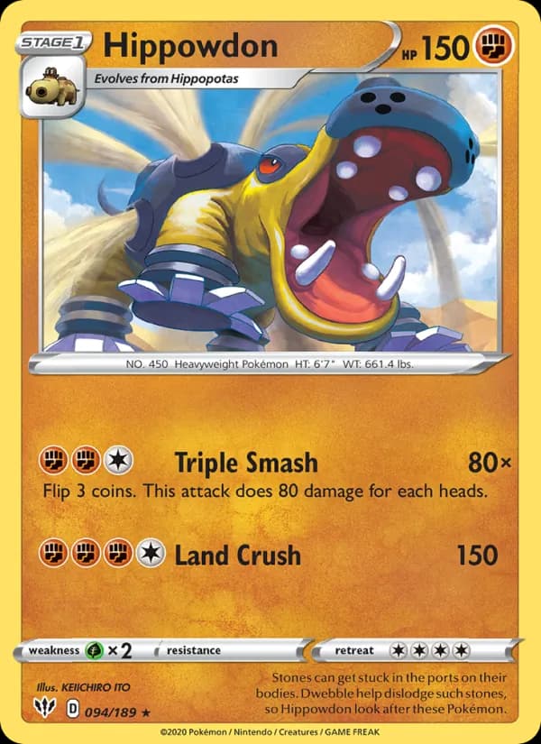 Hippowdon — Darkness Ablaze, Rare
