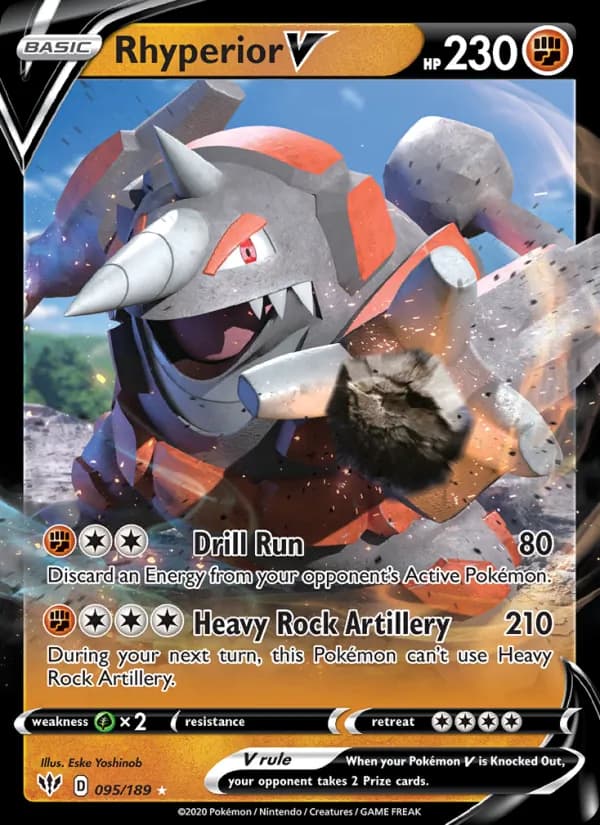 Rhyperior V — Darkness Ablaze, Holo Rare V