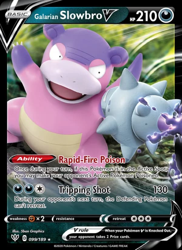 Galarian Slowbro V — Darkness Ablaze, Holo Rare V